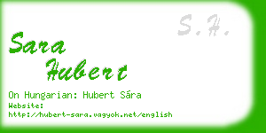 sara hubert business card